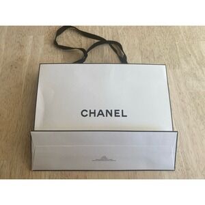 CHANEL Gift Bag Shopping Bag Size: 10" Wide x 8" Height x 3" Depth Ribbon